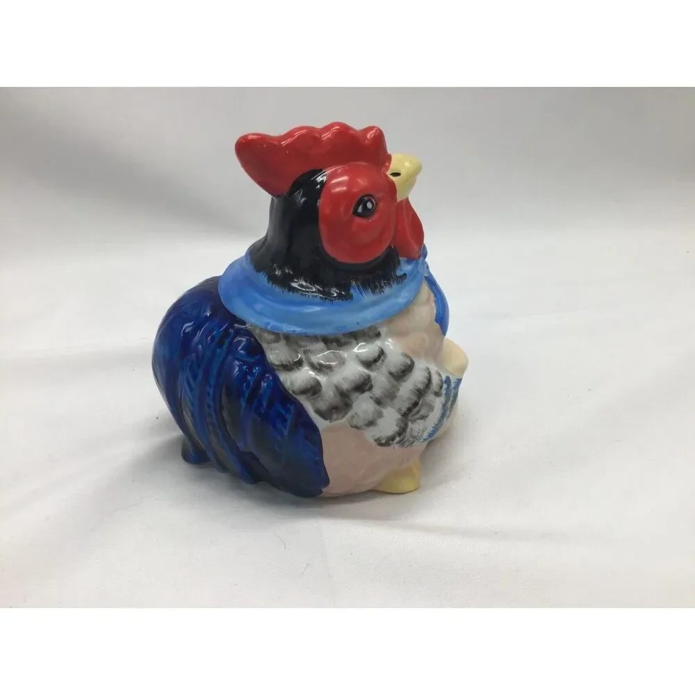 Ceramic Chicken Creamer Sugar Bowl Hand Painted Vintage Cottage Kitchy Farmhouse - Picture 11 of 14